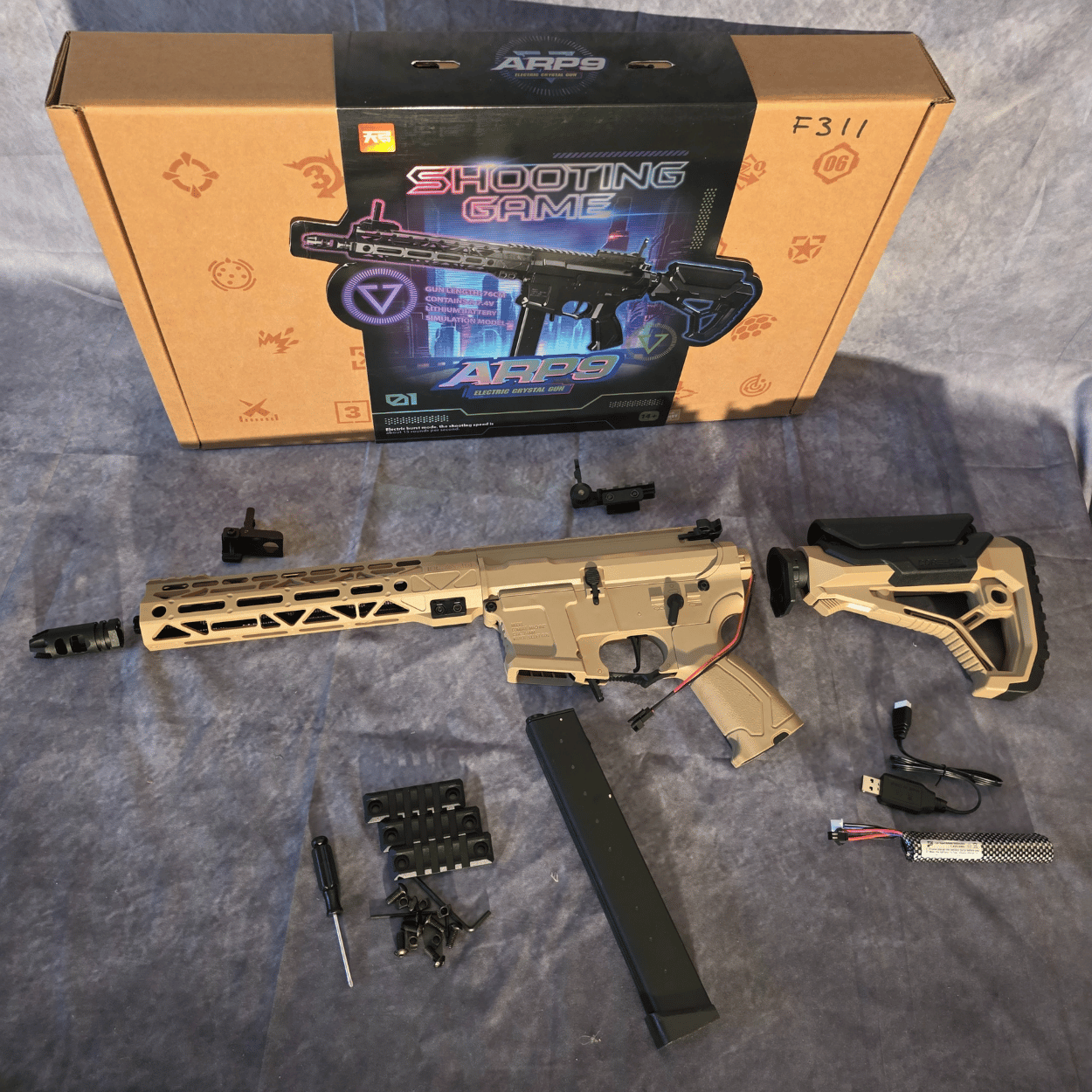 ARP9 Long Elite Tan - Elektrisk GelBlaster